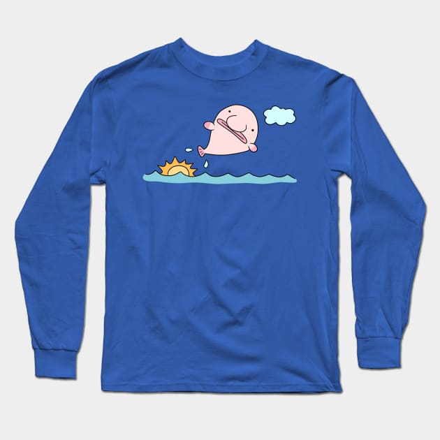 Blobfish Jump Long Sleeve T-Shirt by saradaboru